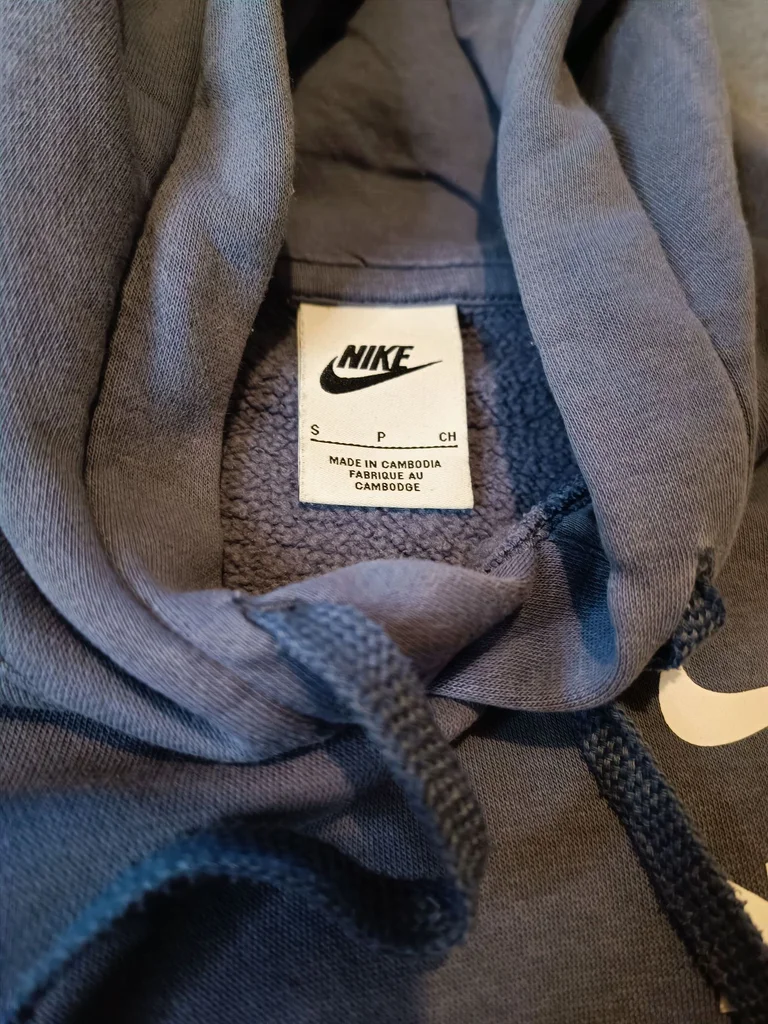 Nike pull hoodie with a hood in size S in very good condition, navy blue color – photo 2